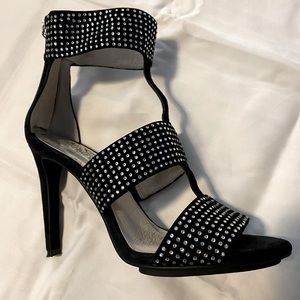 NWOT Michael Kors Strappy Rhinestone-Studded Heels